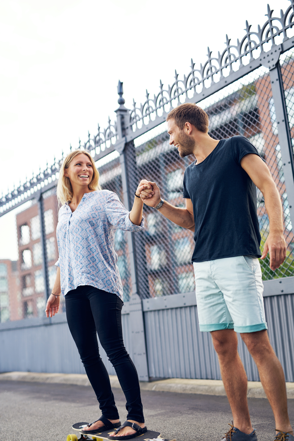 Man and woman having a good time